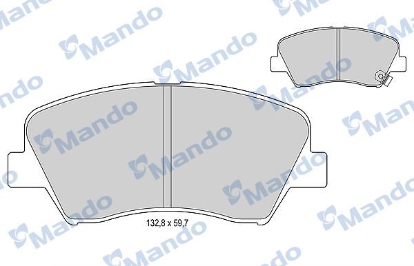 Mando MBF015343 - Əyləc altlığı dəsti, əyləc diski furqanavto.az