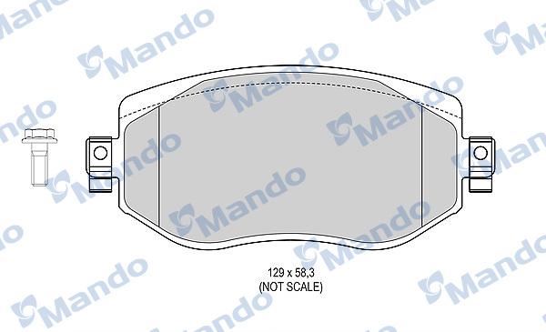 Mando MBF015304 - Əyləc altlığı dəsti, əyləc diski furqanavto.az