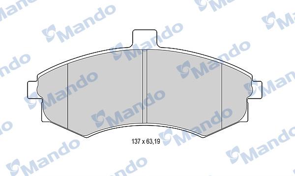 Mando MBF015313 - Əyləc altlığı dəsti, əyləc diski furqanavto.az