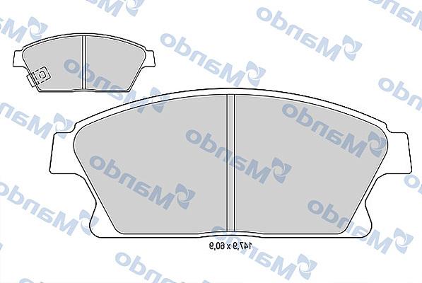 Mando MBF015334 - Əyləc altlığı dəsti, əyləc diski furqanavto.az