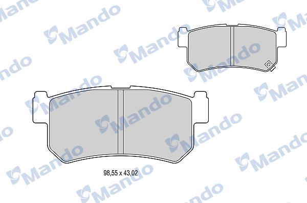 Mando MBF015336 - Əyləc altlığı dəsti, əyləc diski furqanavto.az