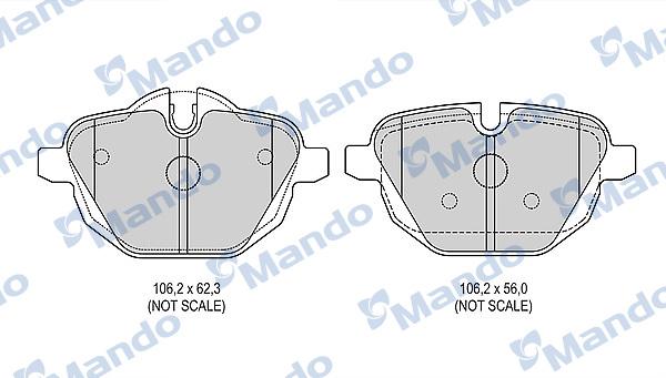 Mando MBF015266 - Əyləc altlığı dəsti, əyləc diski furqanavto.az