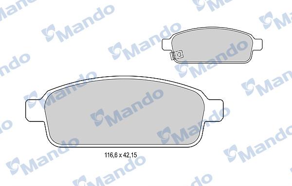 Mando MBF015260 - Əyləc altlığı dəsti, əyləc diski furqanavto.az