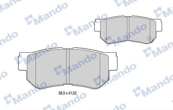 Mando MBF015202 - Əyləc altlığı dəsti, əyləc diski furqanavto.az