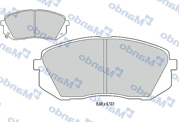 Mando MBF015235 - Əyləc altlığı dəsti, əyləc diski furqanavto.az