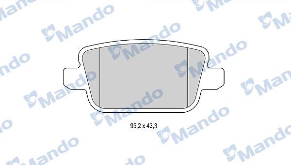 Mando MBF015232 - Əyləc altlığı dəsti, əyləc diski furqanavto.az