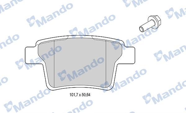 Mando MBF015220 - Əyləc altlığı dəsti, əyləc diski furqanavto.az