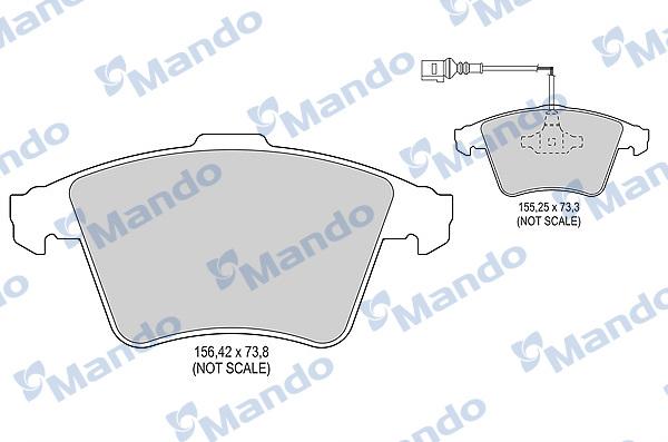 Mando MBF015228 - Əyləc altlığı dəsti, əyləc diski furqanavto.az