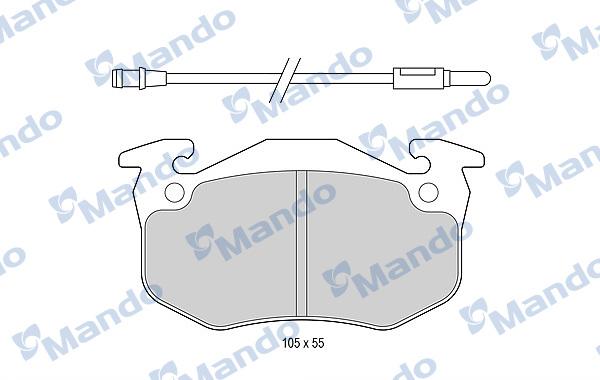 Mando MBF015792 - Əyləc altlığı dəsti, əyləc diski furqanavto.az