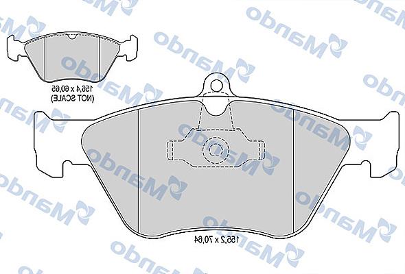 Mando MBF015757 - Əyləc altlığı dəsti, əyləc diski furqanavto.az