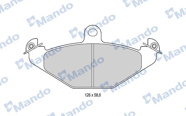 Mando MBF015795 - Əyləc altlığı dəsti, əyləc diski furqanavto.az