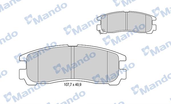 Mando MBF015707 - Əyləc altlığı dəsti, əyləc diski www.furqanavto.az