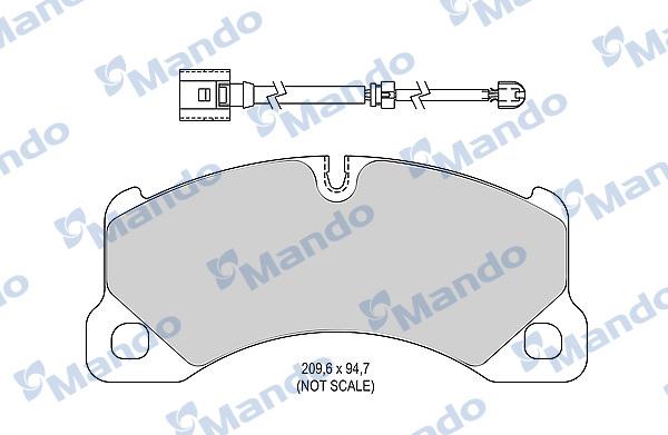 Mando MBF015785 - Əyləc altlığı dəsti, əyləc diski furqanavto.az