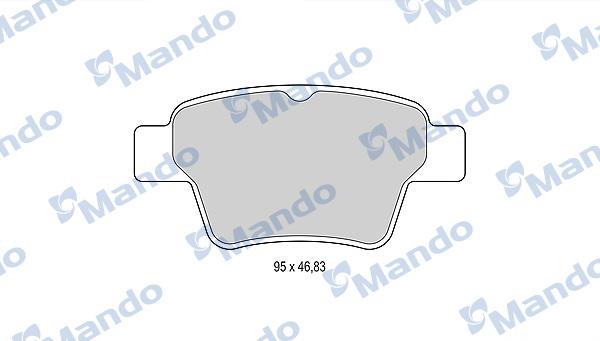 Mando MBF015780 - Əyləc altlığı dəsti, əyləc diski furqanavto.az