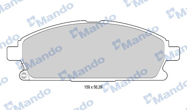 Mando MBF015739 - Əyləc altlığı dəsti, əyləc diski furqanavto.az