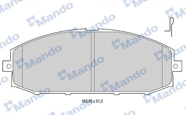 Mando MBF015736 - Əyləc altlığı dəsti, əyləc diski furqanavto.az