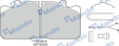 Mando MBF016089 - Əyləc altlığı dəsti, əyləc diski furqanavto.az