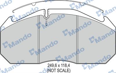 Mando MBF016087 - Əyləc altlığı dəsti, əyləc diski furqanavto.az