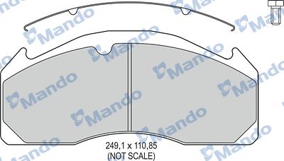 Mando MBF016070 - Əyləc altlığı dəsti, əyləc diski furqanavto.az