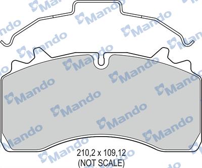 Mando MBF016104 - Əyləc altlığı dəsti, əyləc diski furqanavto.az