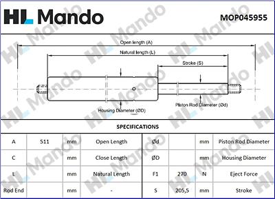 Mando MOP045955 - Qazlı bulaq, baqaj, yük yeri furqanavto.az