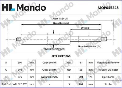 Mando MOP045245 - Qazlı bulaq, baqaj, yük yeri furqanavto.az