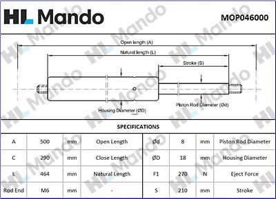 Mando MOP046000 - Qazlı bulaq, baqaj, yük yeri furqanavto.az