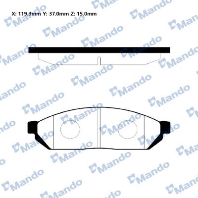 OEMparts MP-2061 - Əyləc altlığı dəsti, əyləc diski furqanavto.az