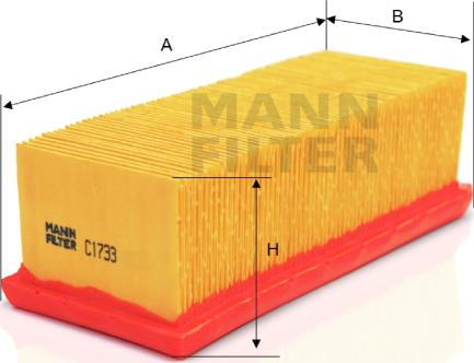 Mann-Filter C 1733 - Hava filtri furqanavto.az