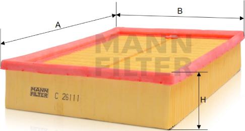 Mann-Filter C 26 111 - Hava filtri furqanavto.az