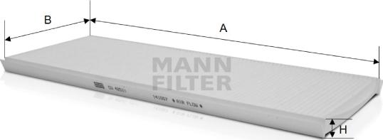 Mann-Filter CU 4251/1 - Filtr, daxili hava furqanavto.az