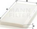 Mann-Filter CU 5366 - Filtr, daxili hava www.furqanavto.az