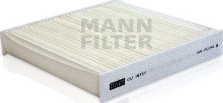 Mann-Filter CU 1835/1 - Filtr, daxili hava furqanavto.az
