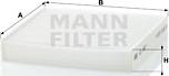 Mann-Filter CU 1827 - Filtr, daxili hava furqanavto.az