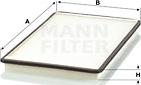 Mann-Filter CU 3032 - Filtr, daxili hava furqanavto.az