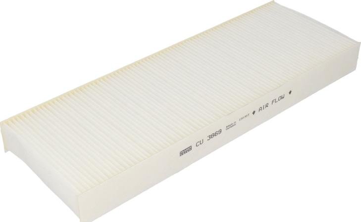 Mann-Filter CU 3869 - Filtr, daxili hava furqanavto.az