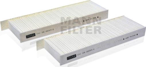 Mann-Filter CU 29 003/1-2 - Filtr, daxili hava furqanavto.az