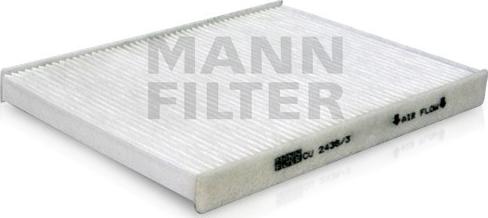 Mann-Filter CU 2436/3 - Filtr, daxili hava furqanavto.az