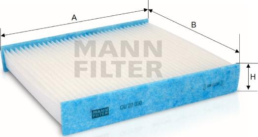 Mann-Filter CU 20 030 - Filtr, daxili hava furqanavto.az