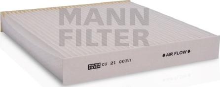 Mann-Filter CU 21 003/1 - Filtr, daxili hava www.furqanavto.az