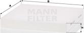 Mann-Filter CU 23 024 - Filtr, daxili hava furqanavto.az