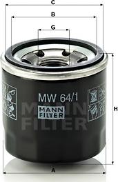 Mann-Filter MW 64/1 - Yağ filtri furqanavto.az