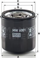 Mann-Filter MW 6001 - Yağ filtri furqanavto.az
