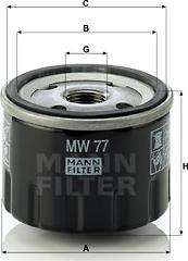 Mann-Filter MW 77 - Yağ filtri furqanavto.az