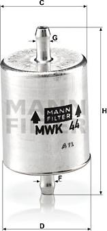 Mann-Filter MWK 44 - Yanacaq filtri www.furqanavto.az