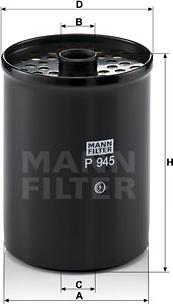 Mann-Filter P 945 x - Yanacaq filtri www.furqanavto.az