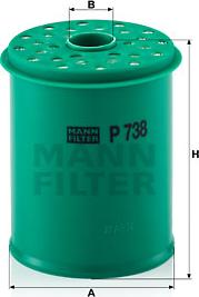 Mann-Filter P 738 x - Yanacaq filtri furqanavto.az
