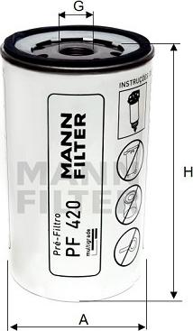 Mann-Filter PF 420 - Yanacaq filtri furqanavto.az