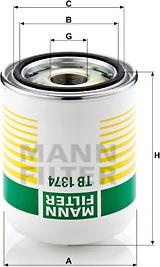 Mann-Filter TB 1374 x - Hava qurutma kartuşu, sıxılmış hava sistemi furqanavto.az