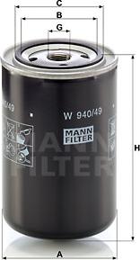 Mann-Filter W 940/49 - Yağ filtri furqanavto.az
